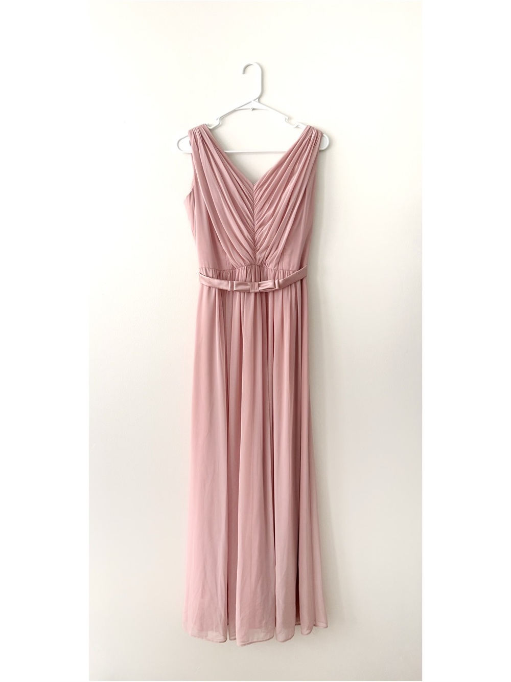 Dessy Collection Dusty Rose Maxi Bridesmaids Wedding Guest Dress Sz 12